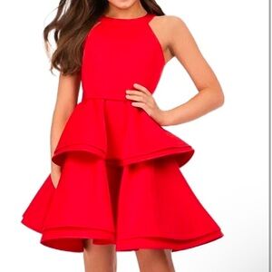 NWT Girl's Satin Father Daughter Pageant Dresses O Neck Flower Kids Children